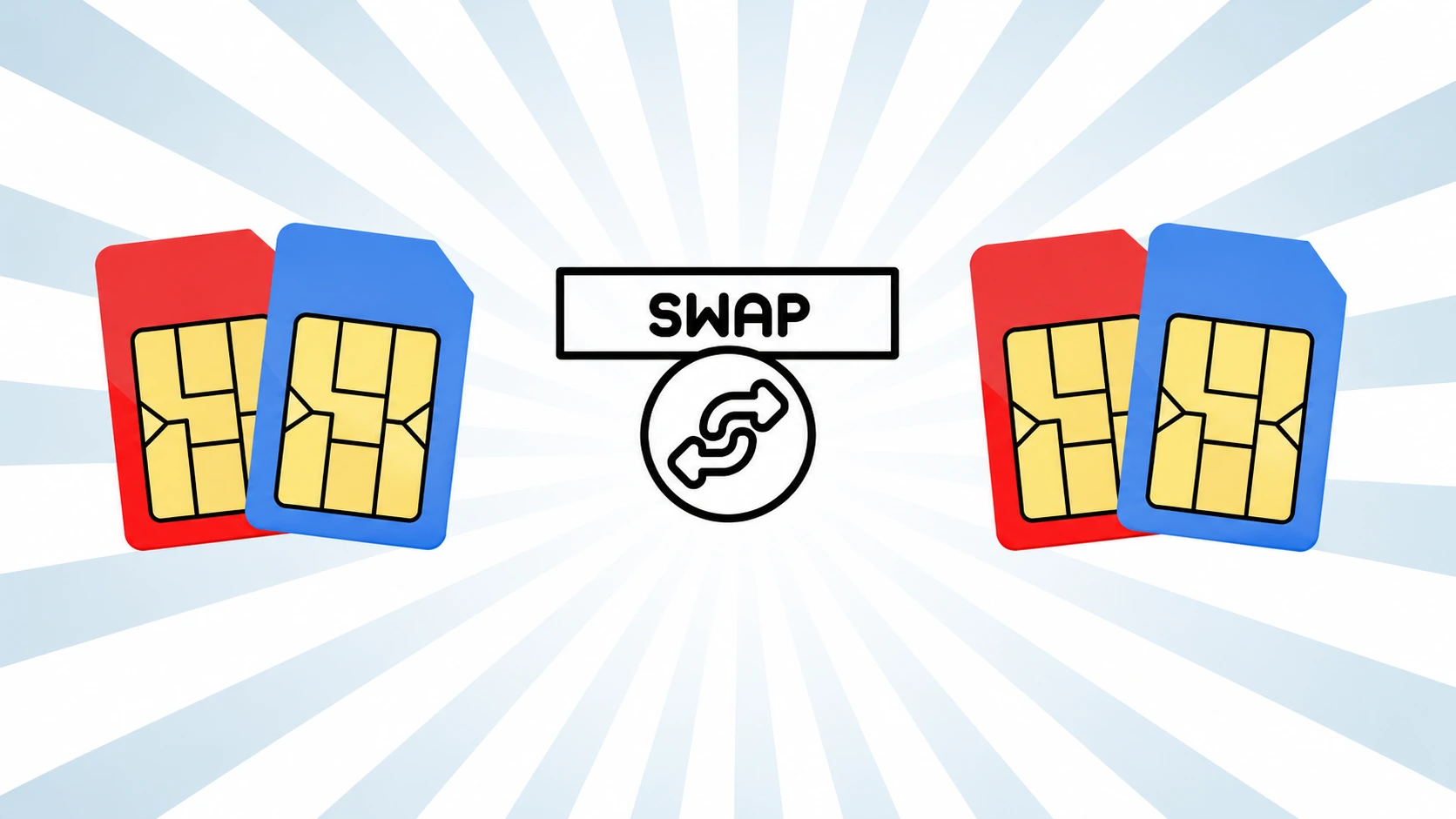 Illustration representing a SIM swap attack transferring a phone number to an attacker's device