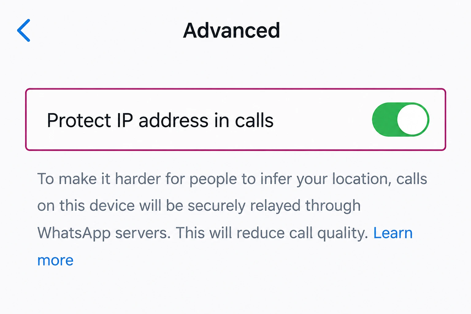 Call routed through a relay server to hide a caller's IP address