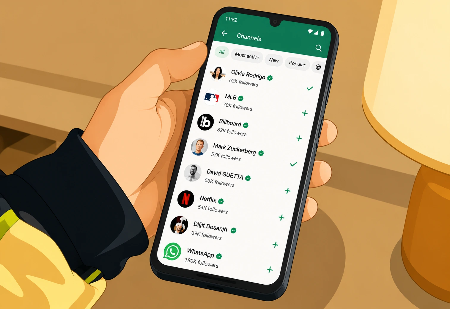 Illustration representing WhatsApp's privacy and encryption features